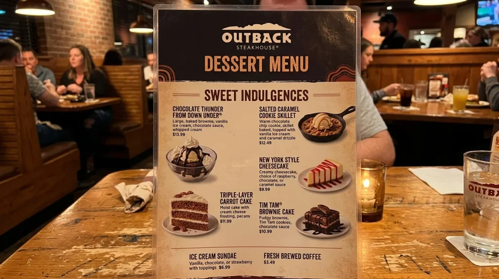 Outback Steakhouse Dessert Menu